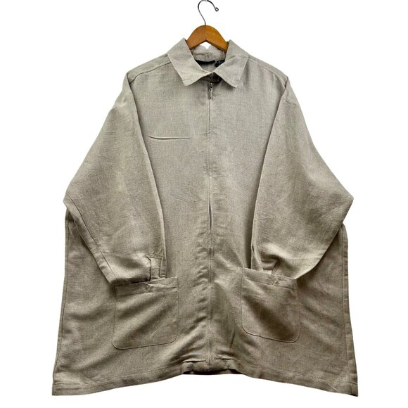 Jacque & KoKo “Together” Womens Oversized Shacket Linen-Blend Jacket Sz18/20 - Picture 6 of 7